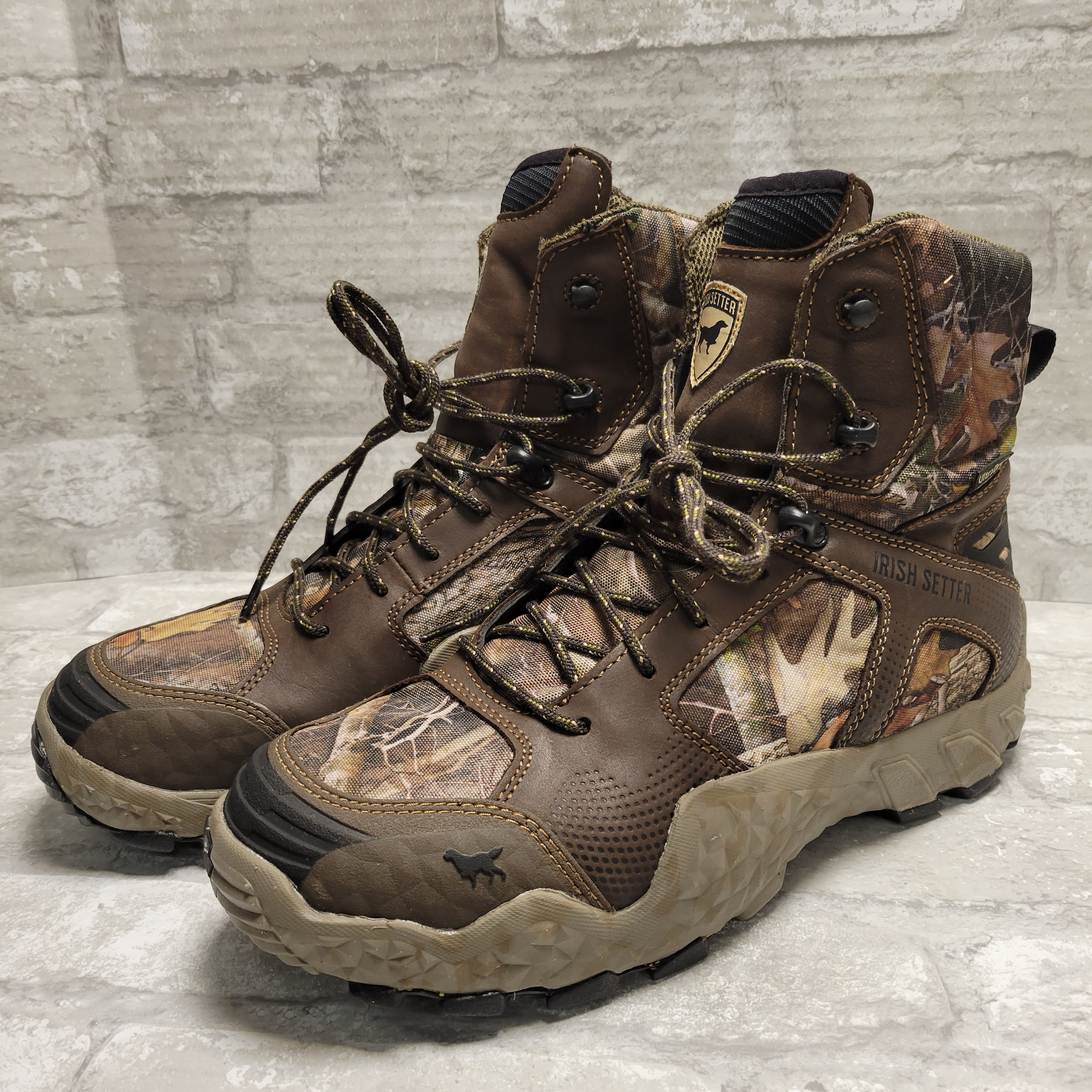 Irish Setter Men's Vaprtrek 8” Waterproof Leather Insulated Boots, 10.5 Camo (8008316977390)